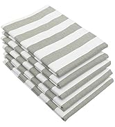 Zollner Set di 5 Strofinacci a Righe di 3 cm, Grigio-Bianchi, Altri Colori