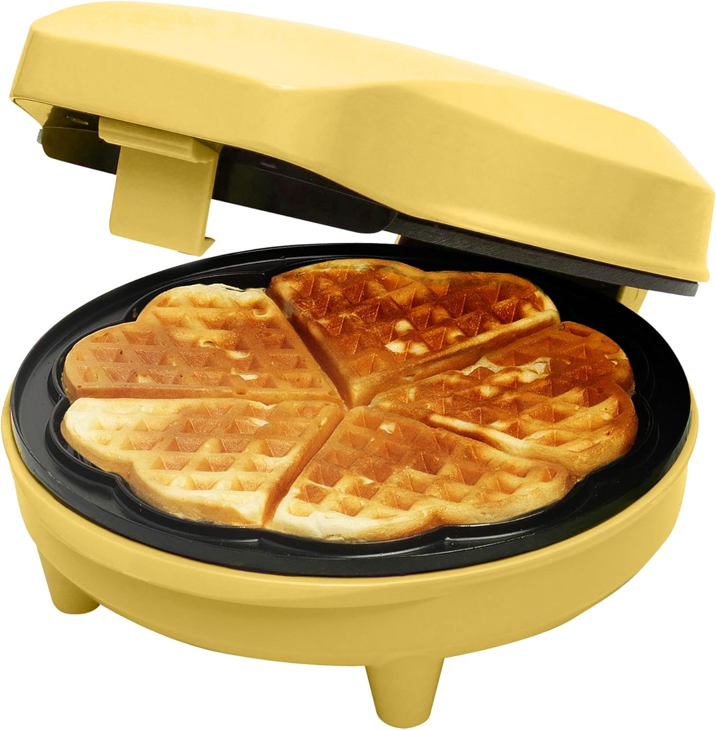 Bestron - Gaufrier classique rétro - 700W - plaques cœur antiadhésives