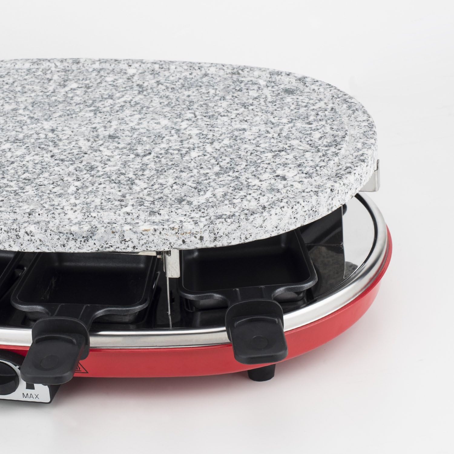 H.Koenig - appareil à raclette 4en1, 8 personnes, pierre naturelle, température réglable, RP418