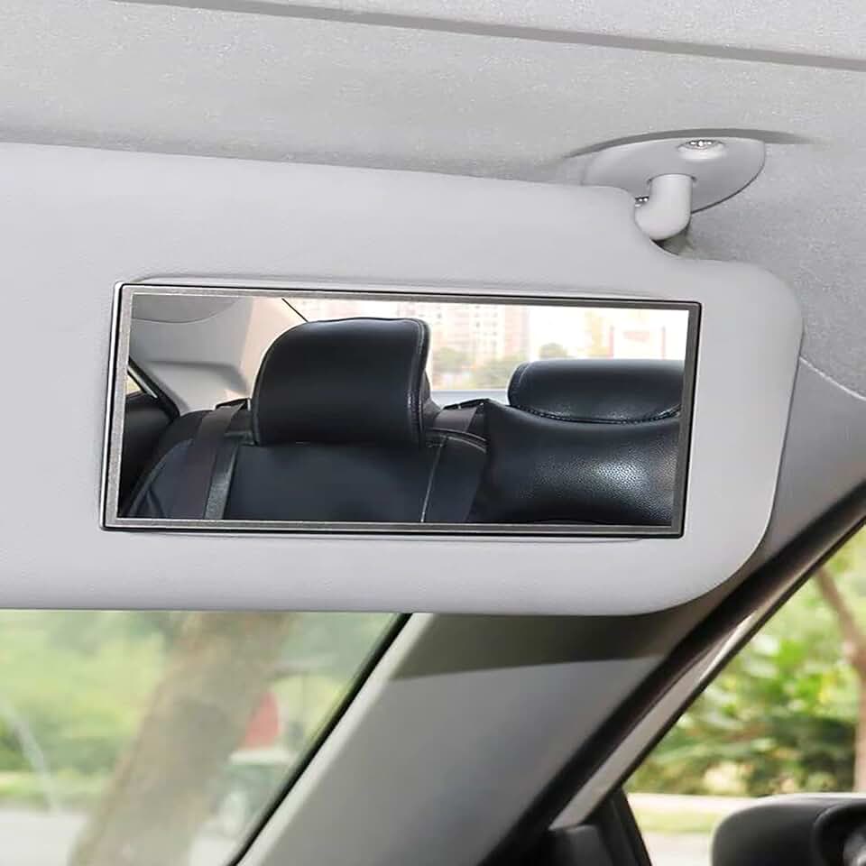 Miroir de maquillage HD auto-adhésif, inox, compact, carré, portable