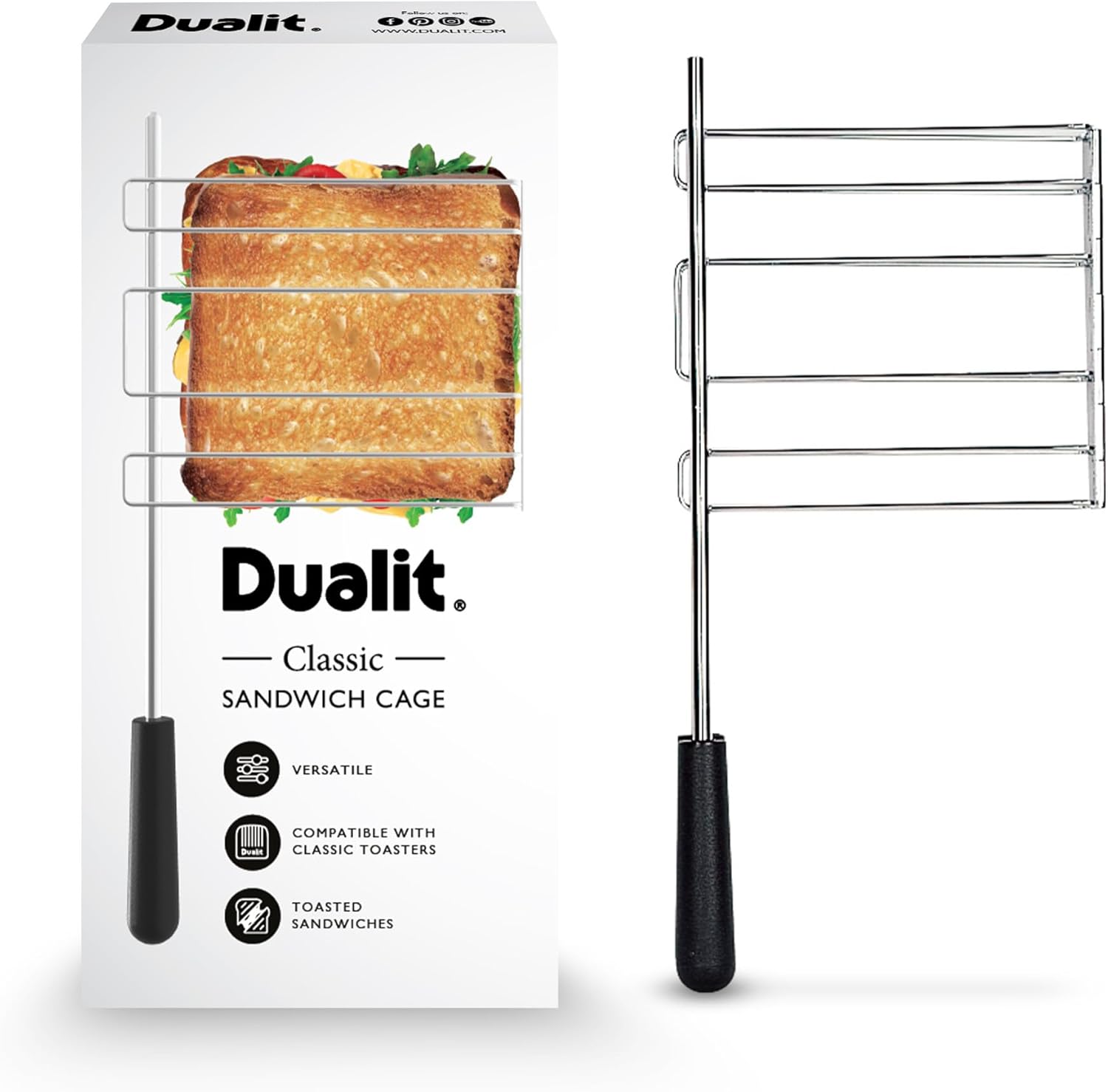 Accessoire grille-pain - cage à sandwich, acier inox, format Classic, 00499