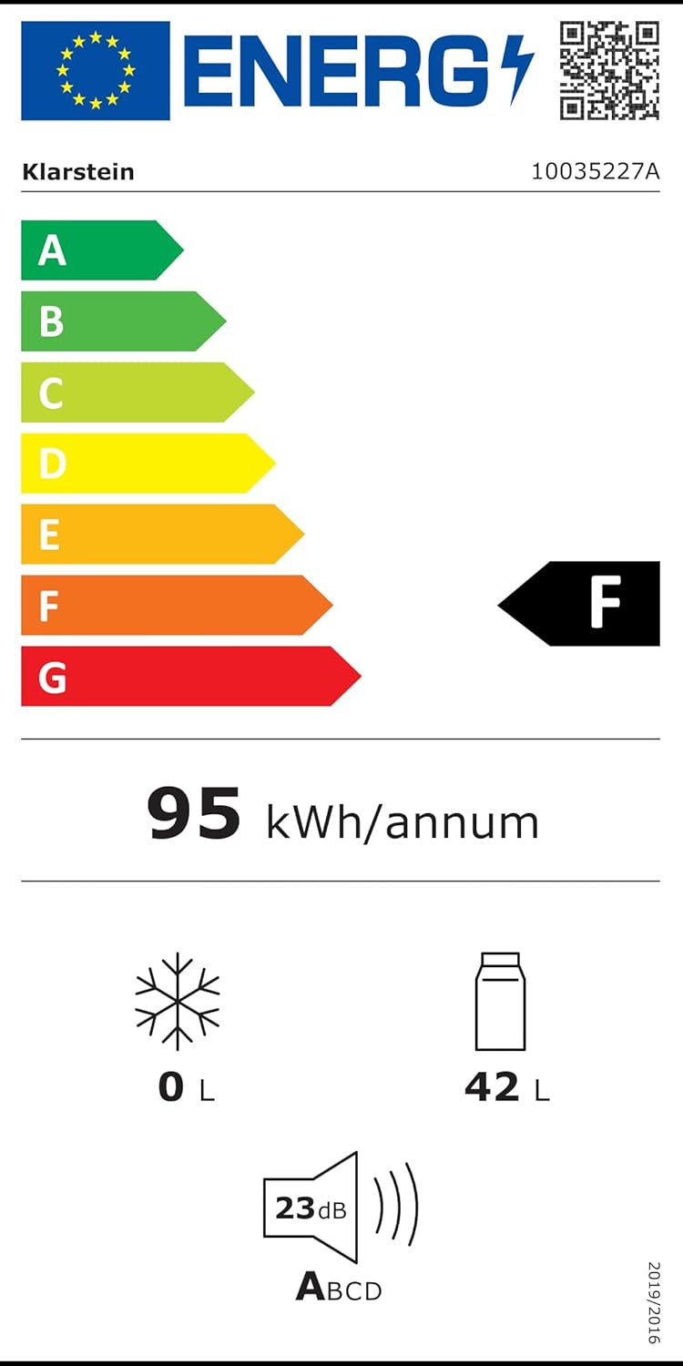 Klarstein - Mini Frigo 42L - étagères réglables, silencieux, 12-18°C