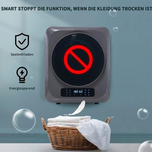 Sèche-linge mural 3-4kg, UV, 850W, inox, 60dB, 6 programmes
