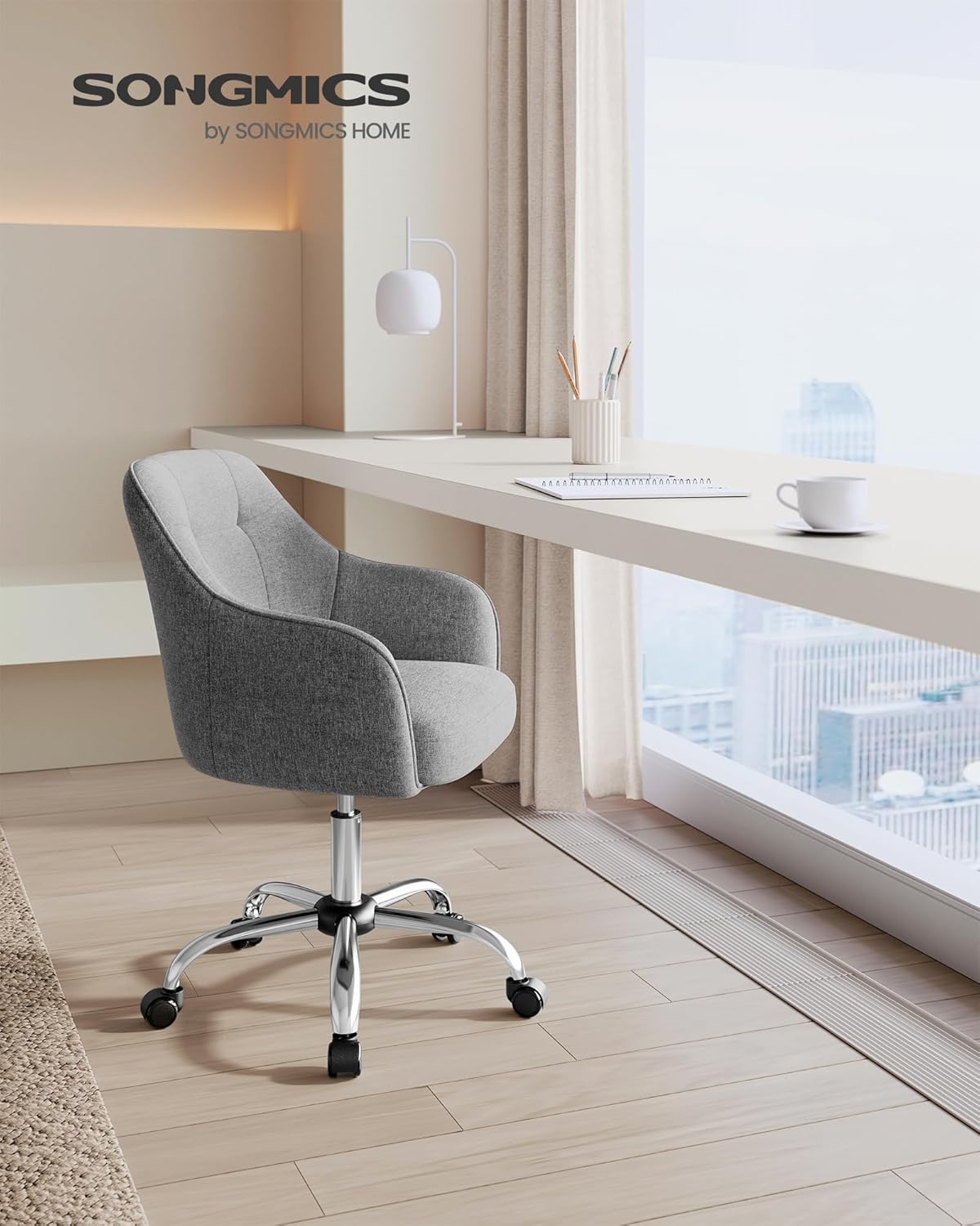 SONGMICS - fauteuil ergonomique - acier, hauteur réglable, 110kg - OBG019G01