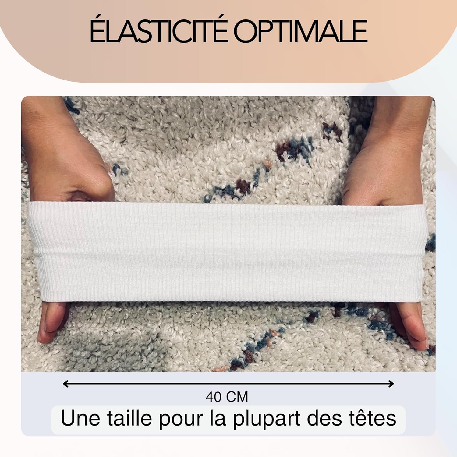 Bandeau cheveux élastique - 3pcs - antidérapant, respirant, sport, maquillage