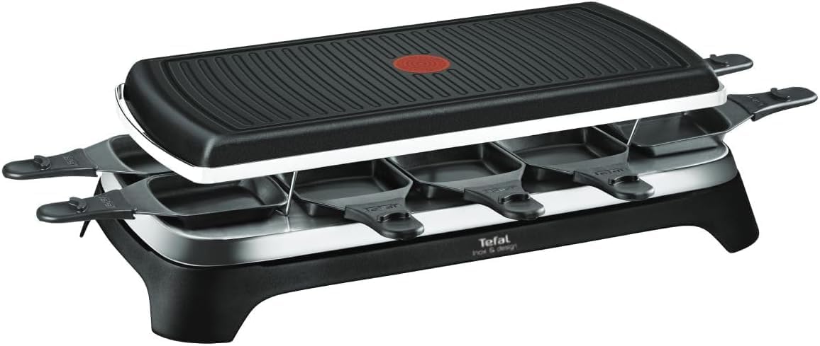 Tefal - Gourmet 10 Inox&Design - 10 coupelles, antiadhésif, Thermo-Spot - RE458812