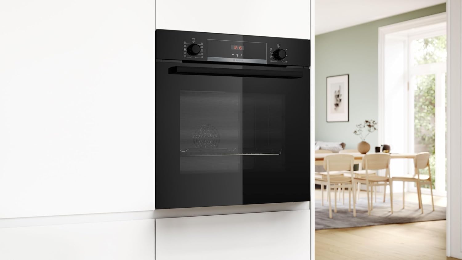 Bosch - Four encastrable Série 4, noir, multifonction, HQA534BB3