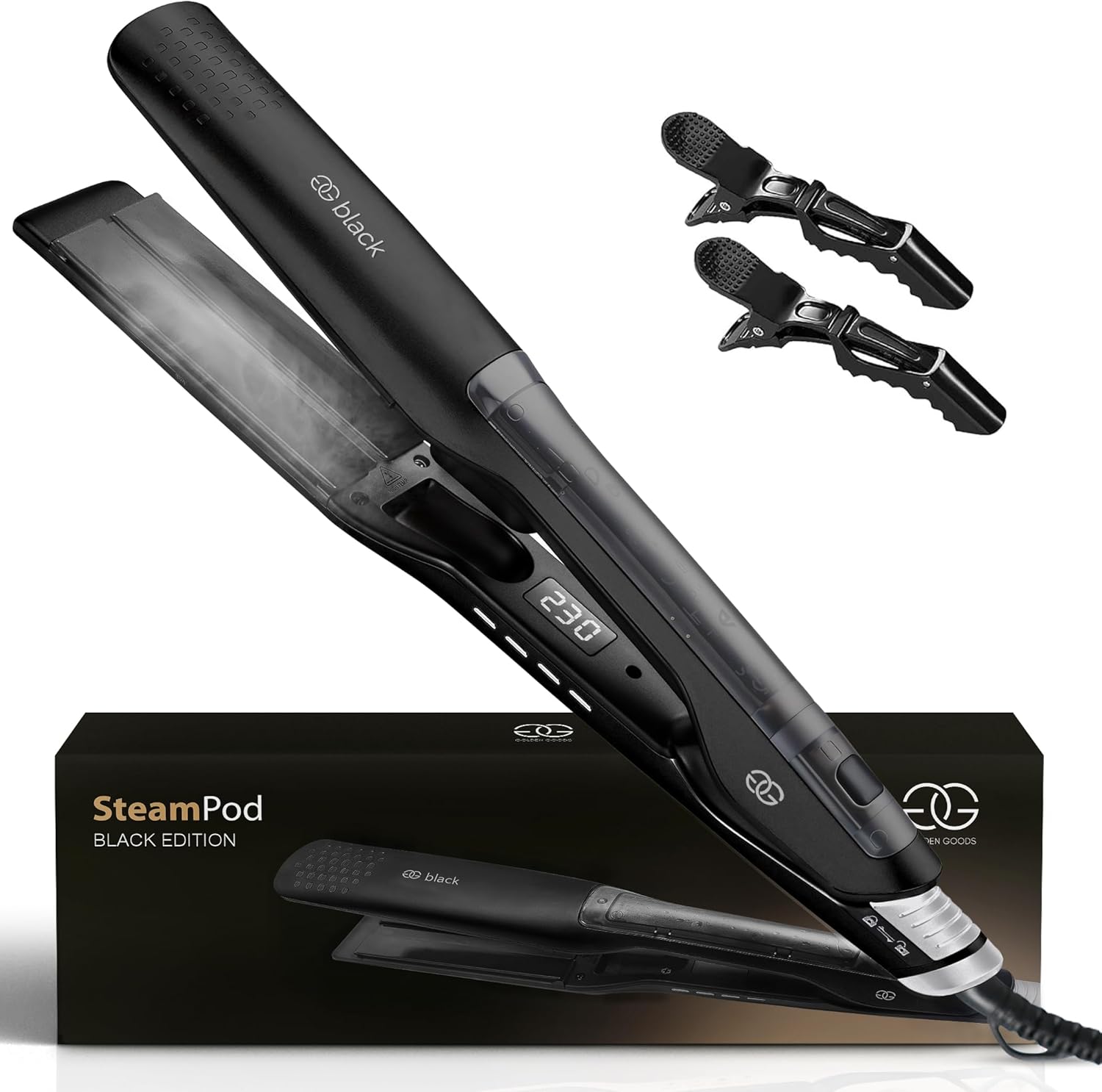 Golden Goods - Steampod Pro - lisseur ionique vapeur, céramique, 230°C
