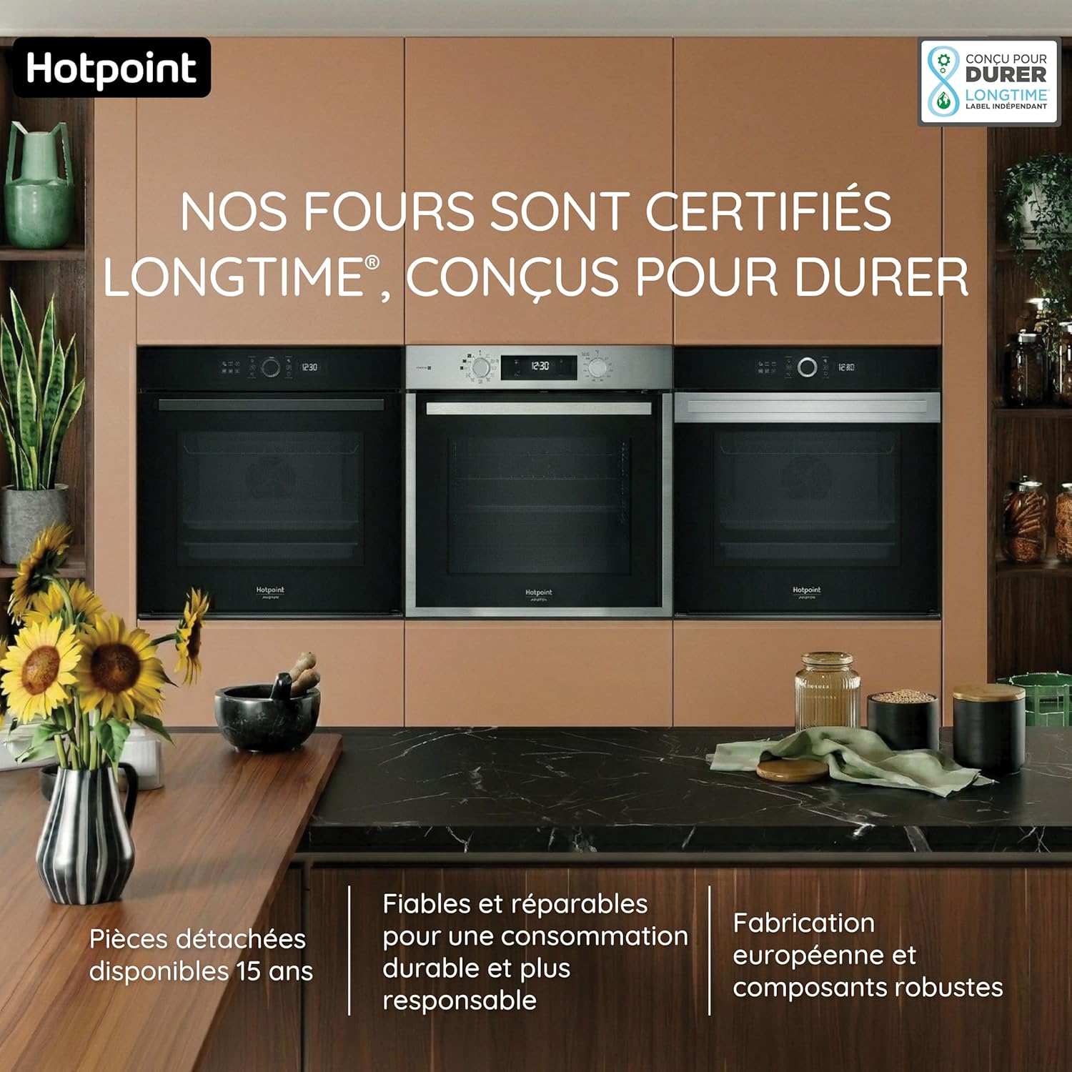 Hotpoint - four pyrolyse 73L, chaleur pulsée, inox - 59,7x59,5x56,4cm - HAOI5S8PM0XA