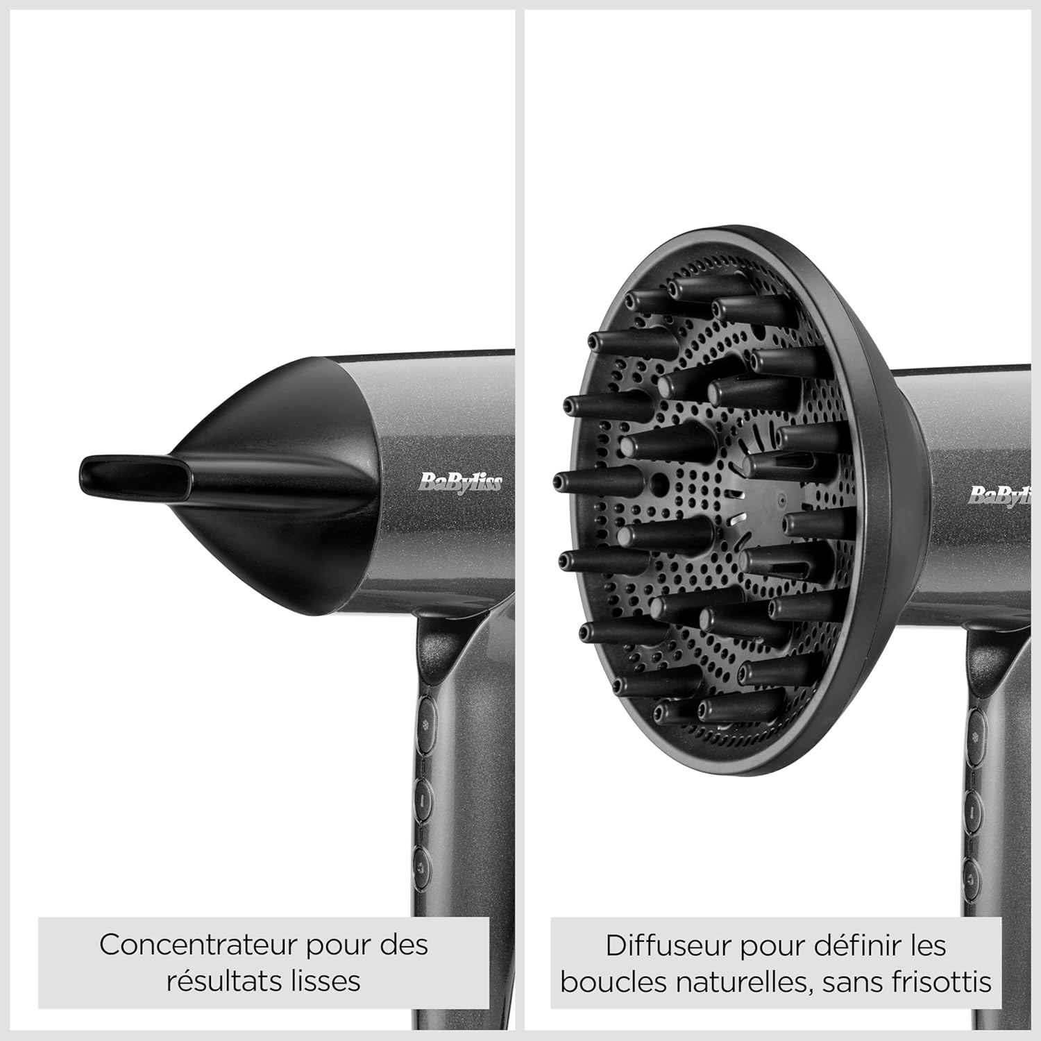 BaByliss - Titanium Shine - compact, ionique, 3 vitesses, anti-frisottis - D6200DE