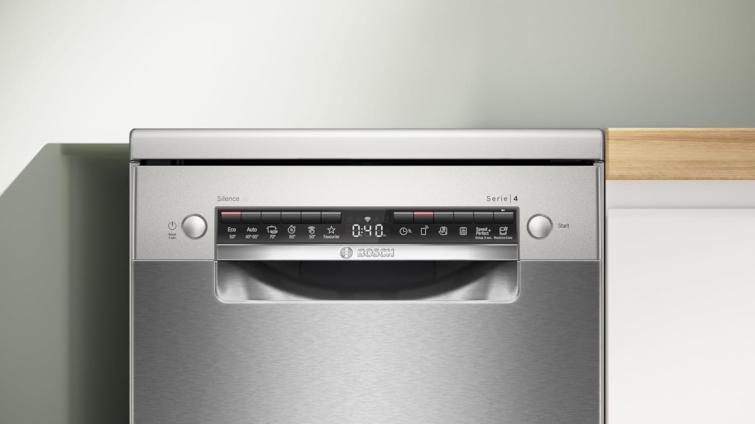 Bosch - Série 4 - 45 cm - Lave-vaisselle compact, inox anti-traces SPS4EMI61E