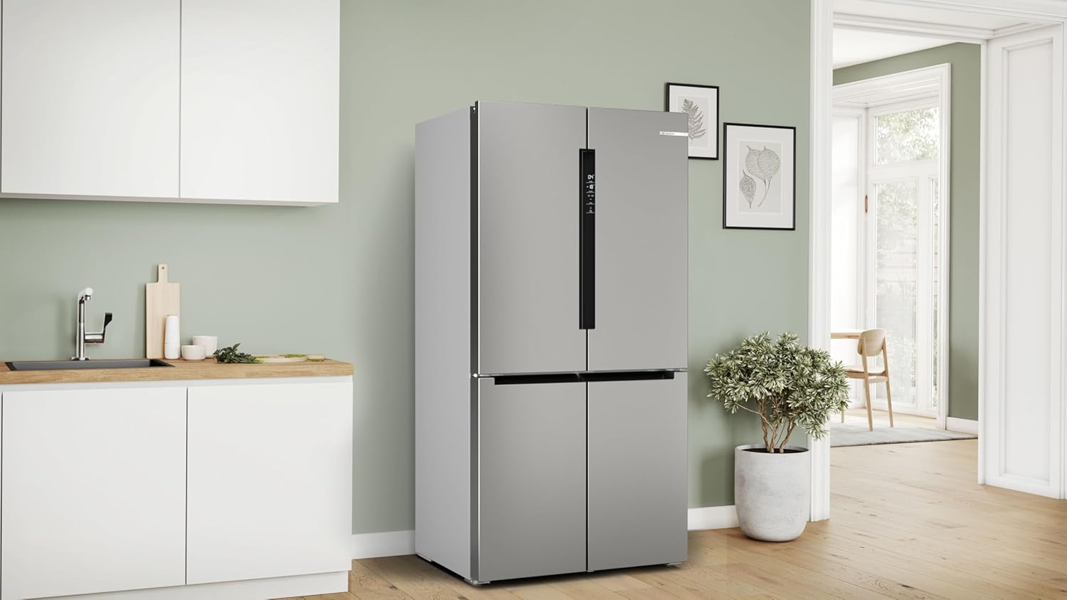Bosch - Série 4 multi-portes, 605L, 183x91cm, inox, anti-traces KFN96VPEA