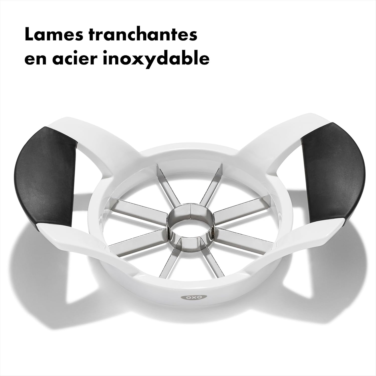 OXO - Good Grips coupe-fruits - inox, noir et blanc, trancheuse efficace