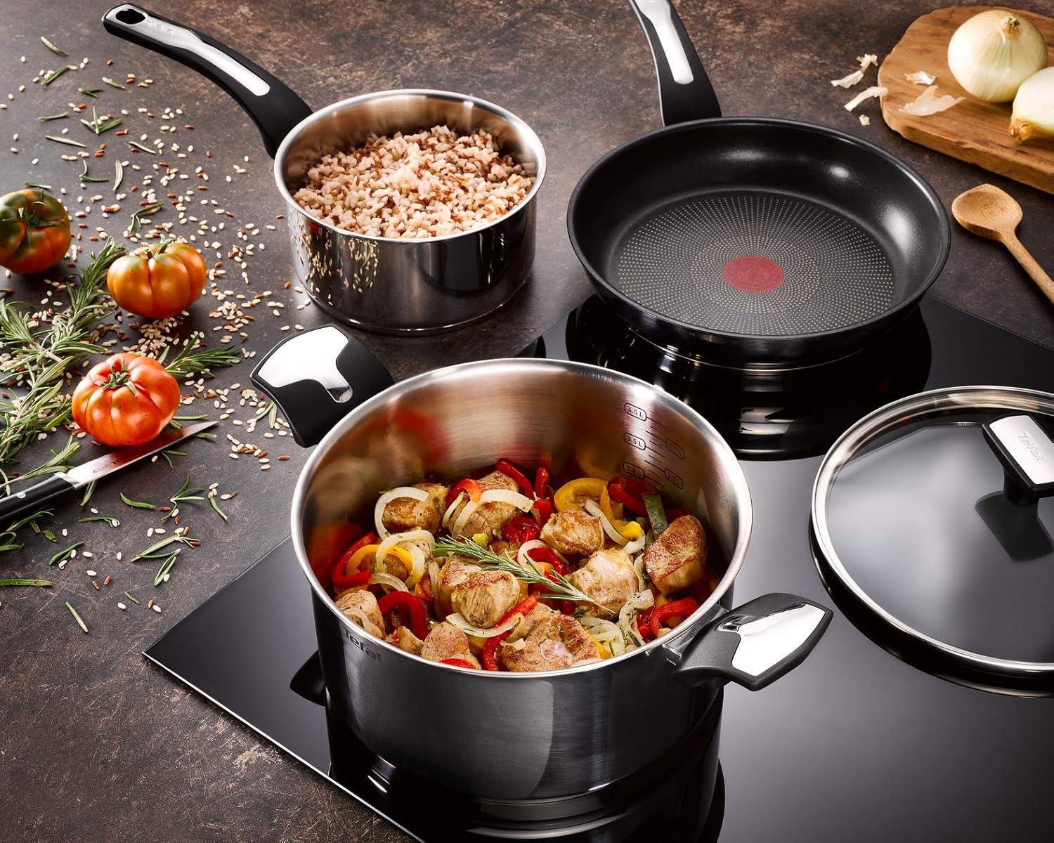 Tefal - Emotion série - 30 cm - poêle antiadhésive, poignée robuste, garantie 10 ans, E3000704