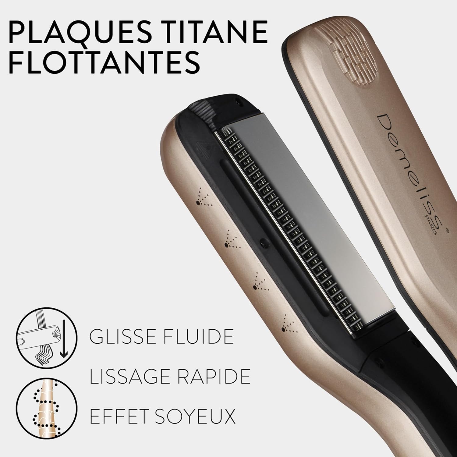 Saint Algue - Demeliss Smooth Ritual - lisseur vapeur, hydratation intense, tous cheveux - Titanium SMOOTH RITUAL