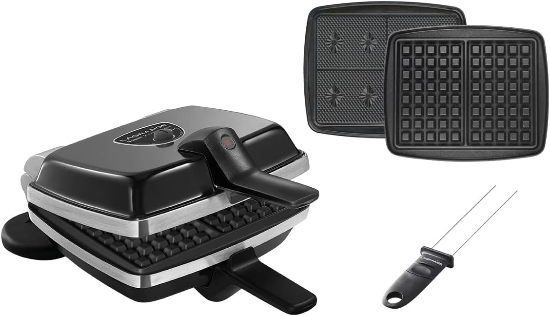 LAGRANGE - Super2 - gaufrier réversible, 2 plaques, 1000W, 039224