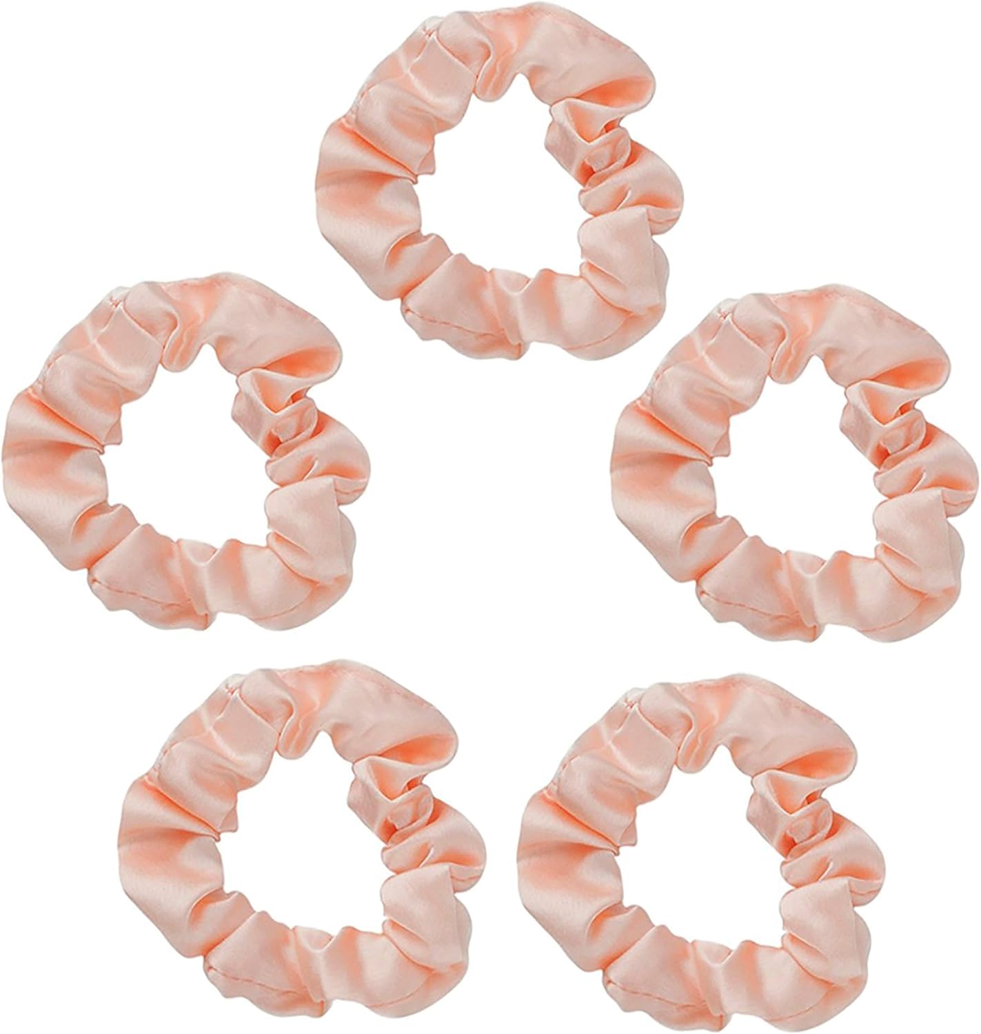 Kitsch - série Blush - lot de 5 chouchous satin - douceur sommeil