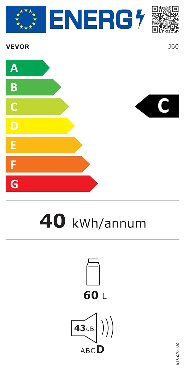 VEVOR - Réfrigérateur Portable 60L, 12V, -20°C à 20°C, roulettes
