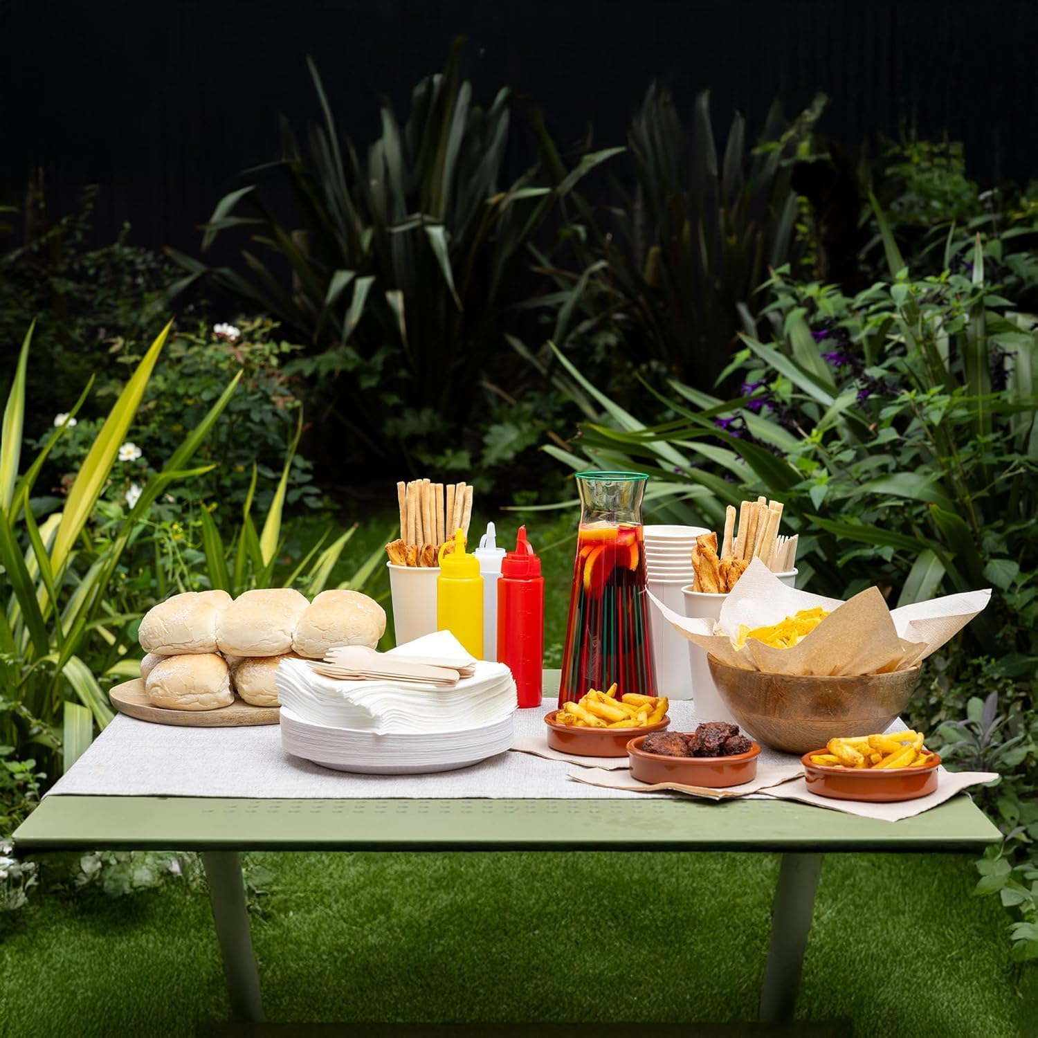 Talking Tables - Couverts bois fête/camping 16cm - 150 pièces