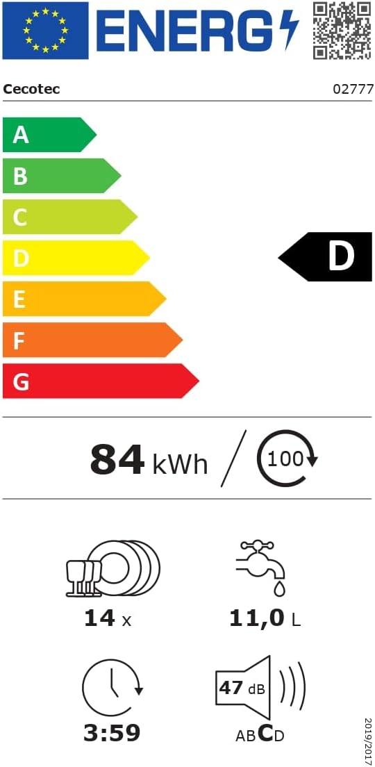 Cecotec - 60 cm - 14 couverts, Turbo Dry+