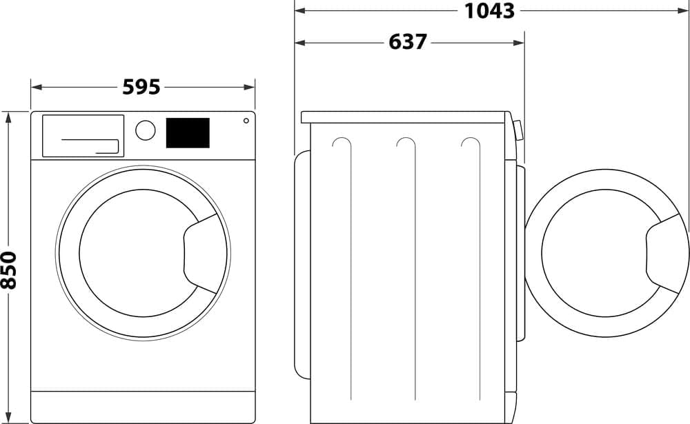 Hotpoint -  8kg, 1400trs, écran digital