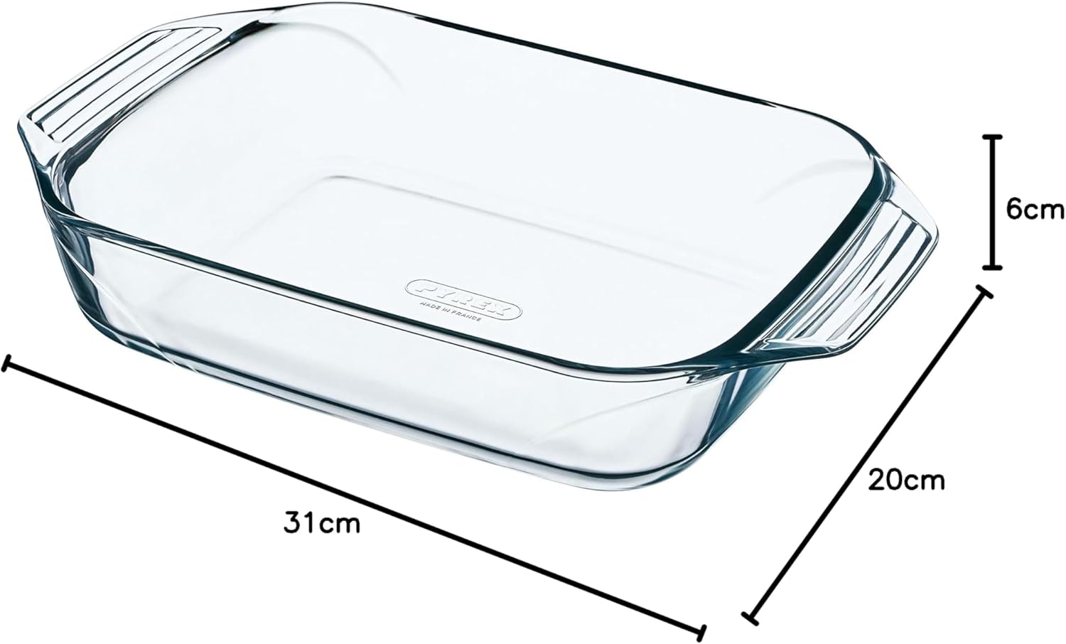 Pyrex - Irresistible - plat à four en verre 31x20 cm, transparent