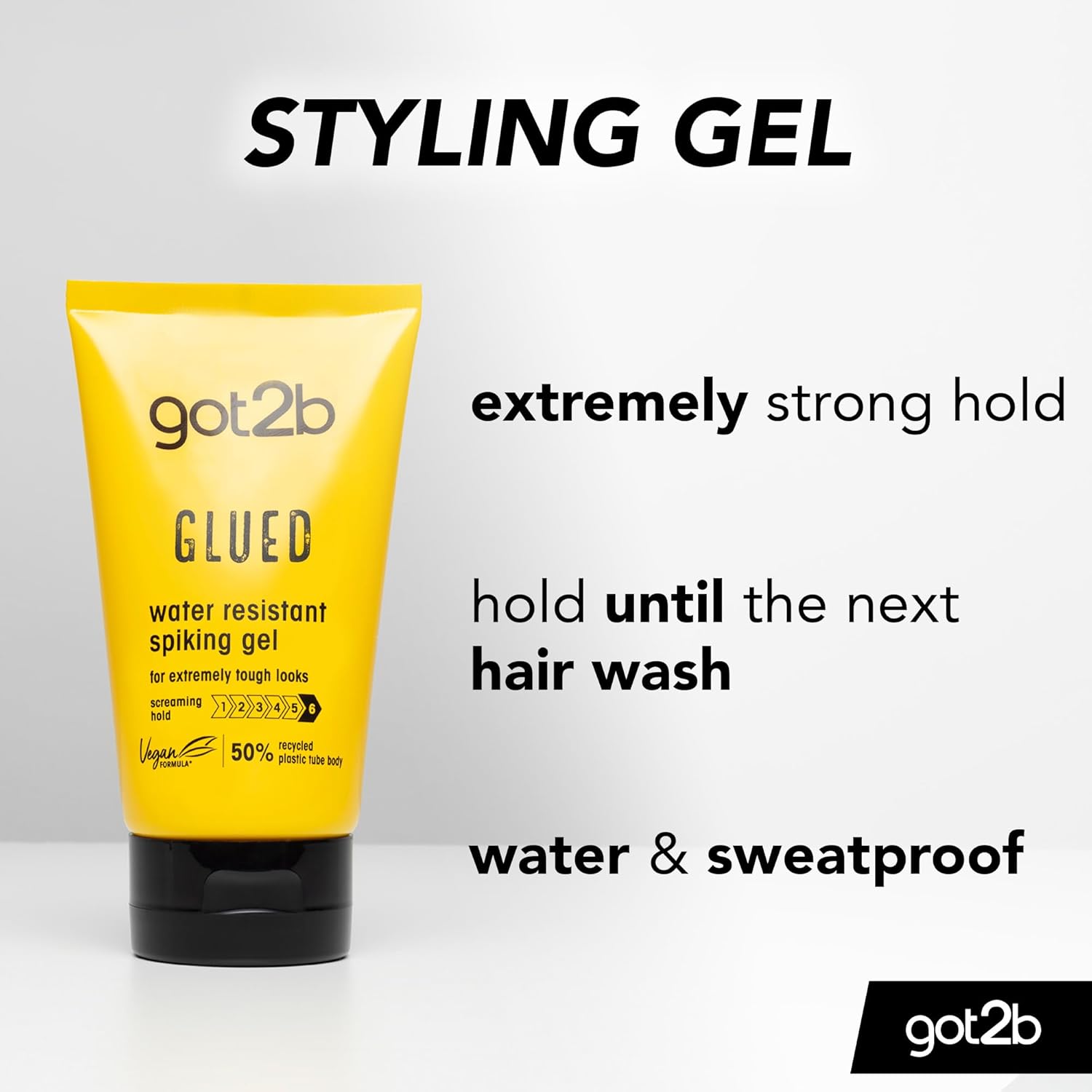 Schwarzkopf - Got2b Superglue - 150ml x2 - fixation forte, résistant eau, formule végane