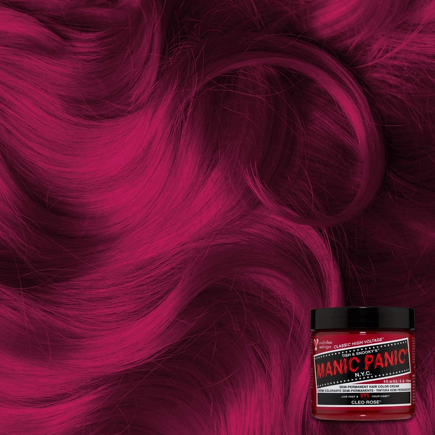 Manic Panic - Crème coloration semi-permanente Cleo Rose - cheveux - couleur intense, tenue longue durée