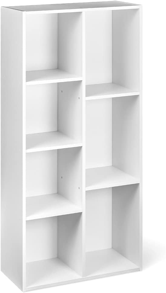 melyano Basics - bibliothèque 7 compartiments, 50x24x106 cm, blanc
