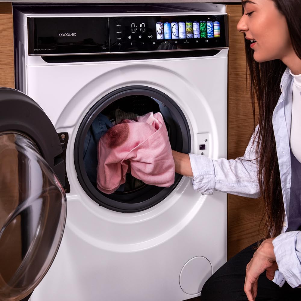 Cecotec - lave-linge frontale - capacité 8 kg - 15 programmes - 60x60x85 cm