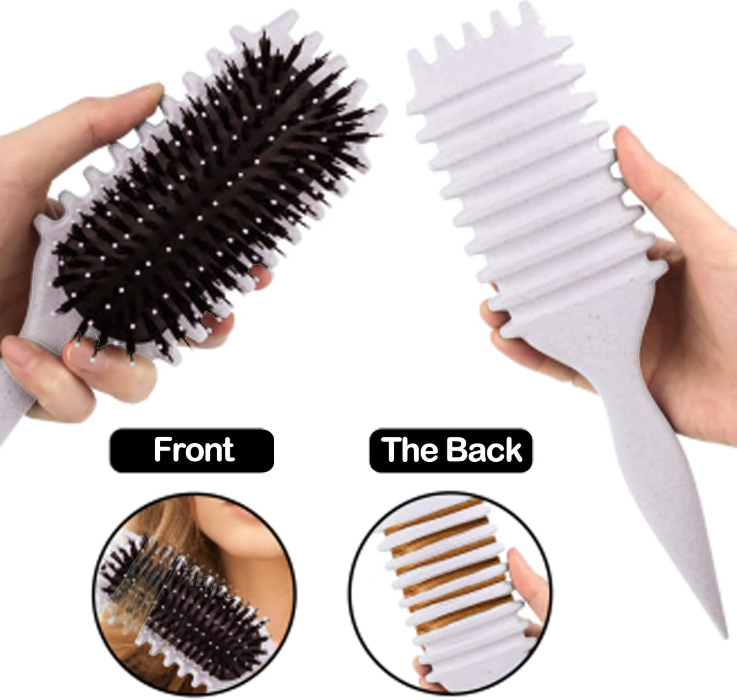 Brosse à boucler - 28cm - Fixation et modelage des boucles, anti-frisottis
