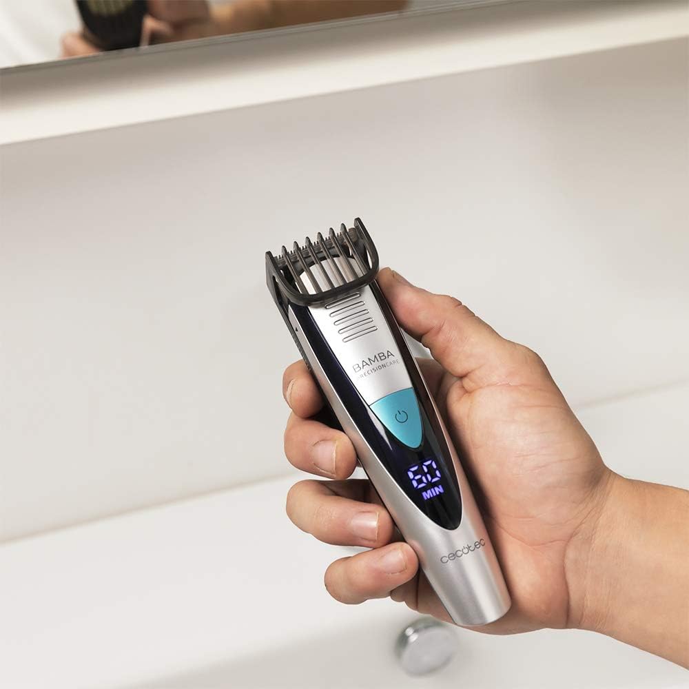 Cecotec - Bamba PrecisionCare Pro - rasoir 5-en-1, 60min, titanium, IPX7