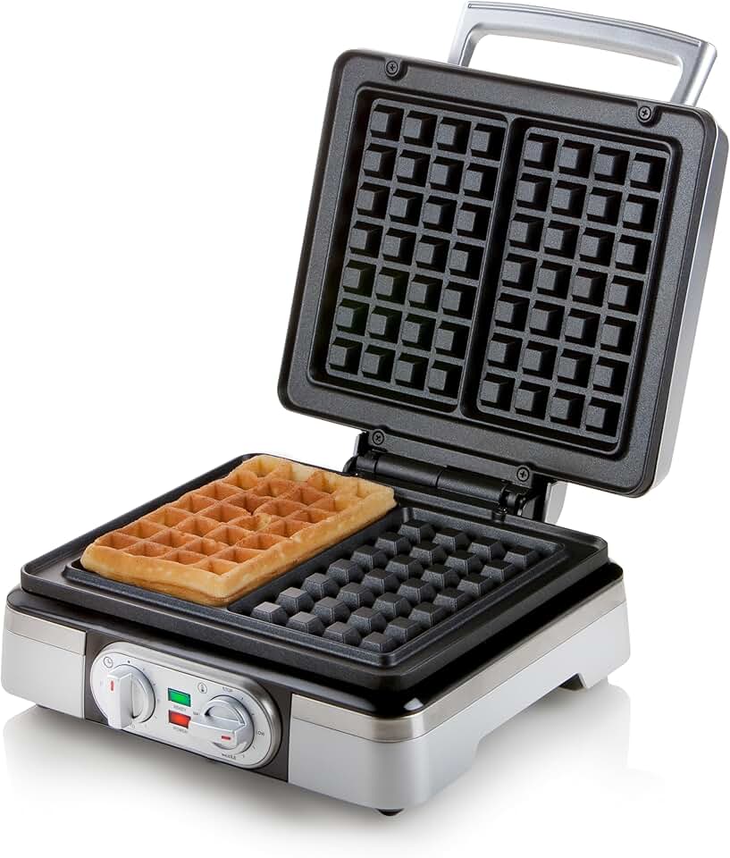 Domo - gaufrier minuterie - 4x7 cm - gaufres belges inox DO9149W
