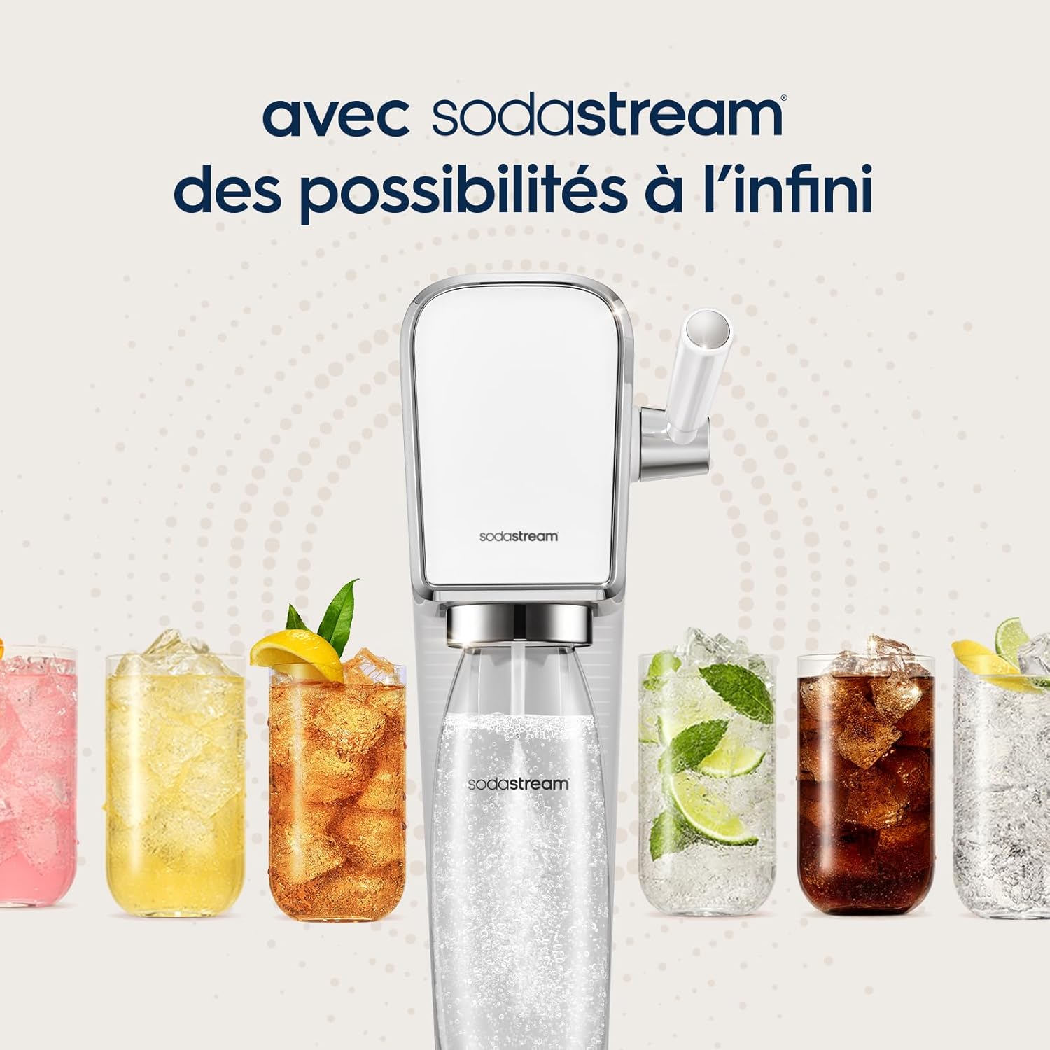 SodaStream - concentré Lipton Ice Tea Pêche Zéro - 440ml - prépare jusqu'à 9L, goût original