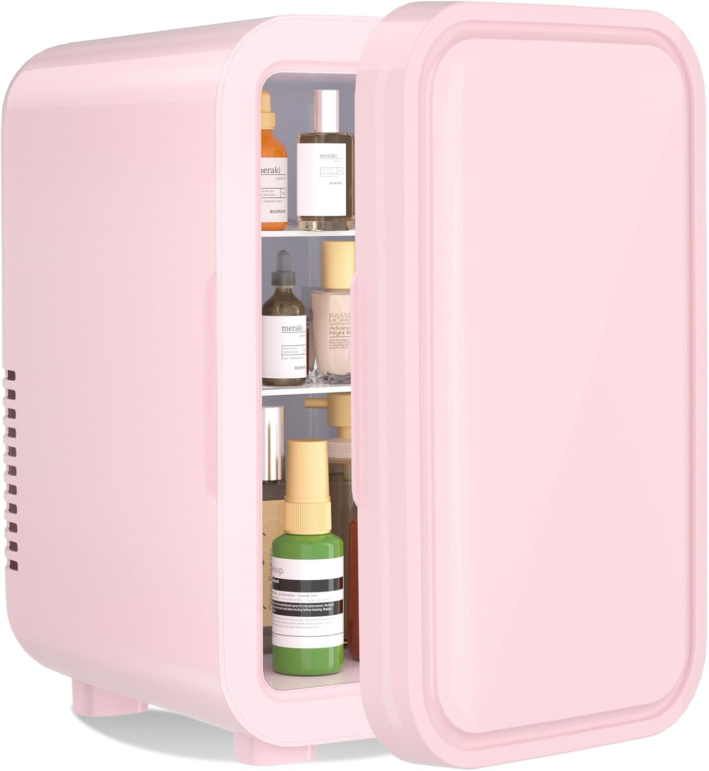 YASHE - Mini réfrigérateur 6L - portable AC/DC, 8 canettes, rose
