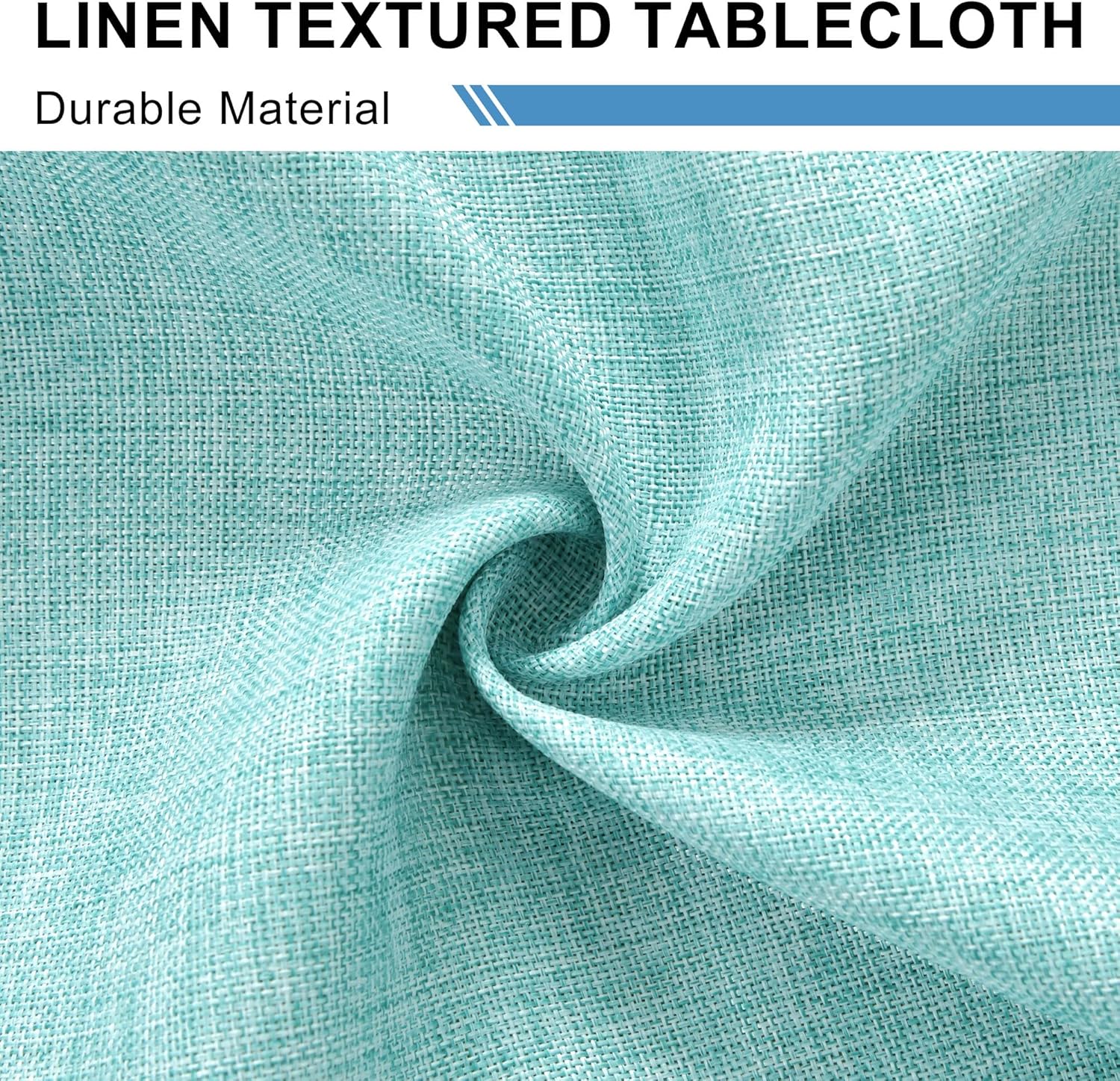 DWCN - nappe ronde effet lin 160 cm imperméable, lavable, anti-tache
