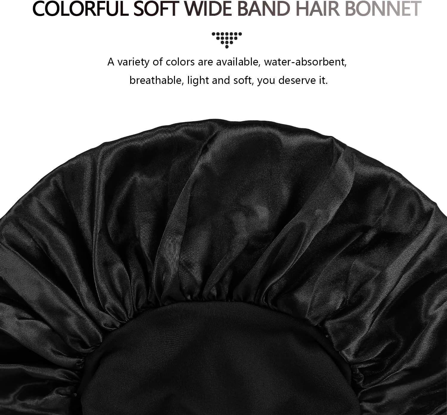 Bonnet de nuit femme - satin/soie - 2 pièces - protection cheveux