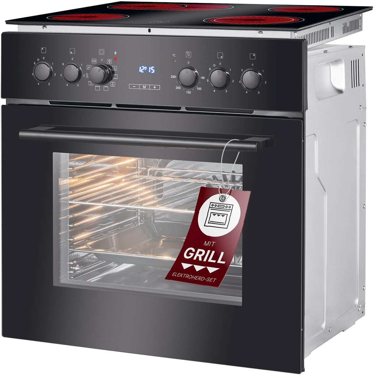 Bomann - cuisinière encastrable induction, 56L, 9 fonctions, EHBC7937