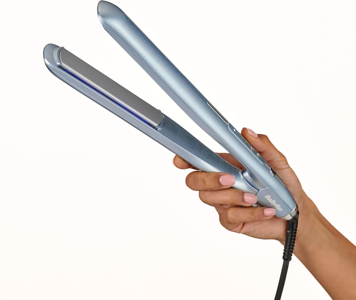 BaByliss - Lisseur Hydro Fusion - 5 températures - Ions, arrêt auto, chauffe rapide - ST573E