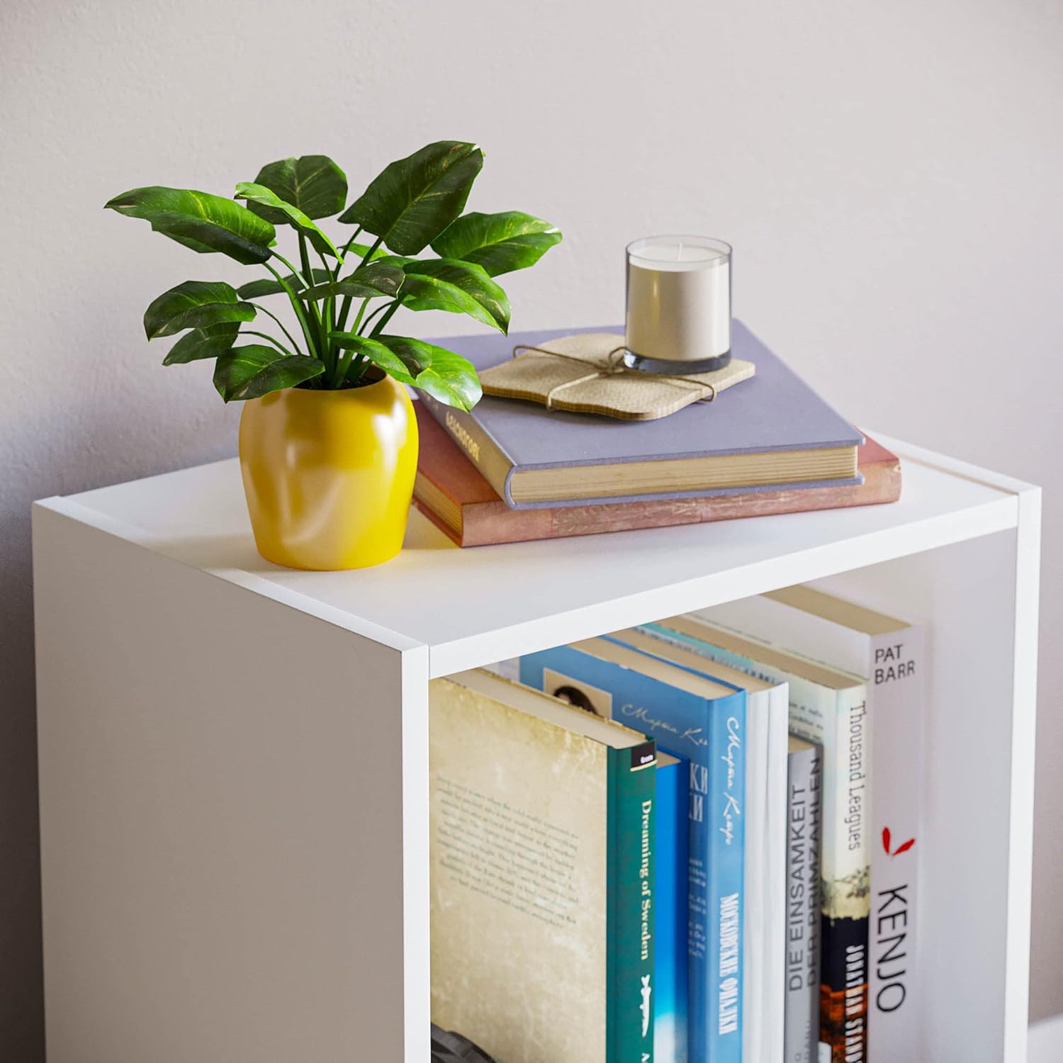 Vida Designs - Oxford série - 54x32x24cm - bibliothèque 2 niveaux, blanc