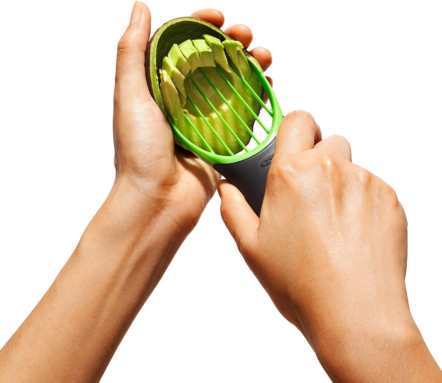 OXO - Good Grips 3 en 1 - Coupe avocat, lame dénoyauter, trancheuse