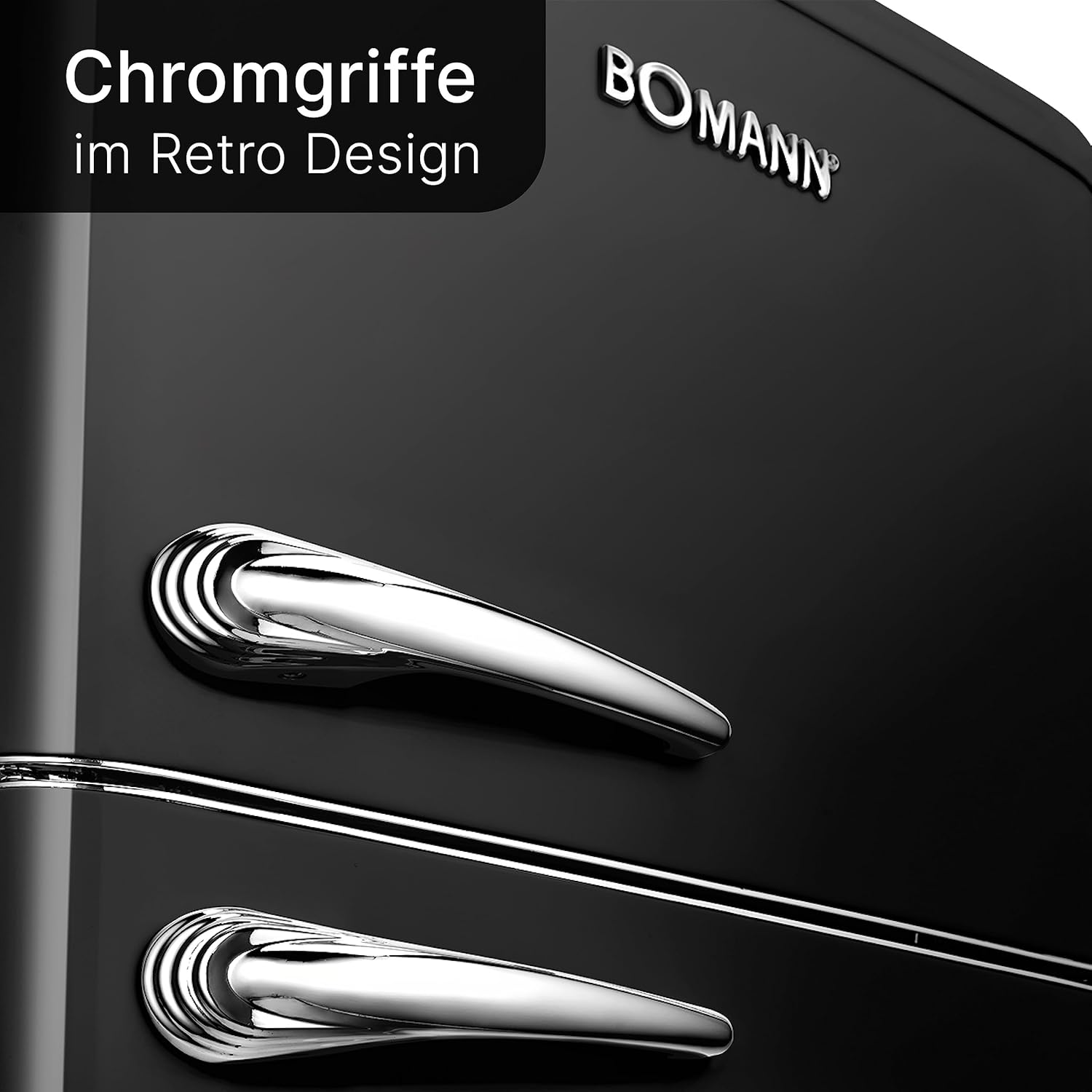 Bomann - 208L, noir/argent, E,
