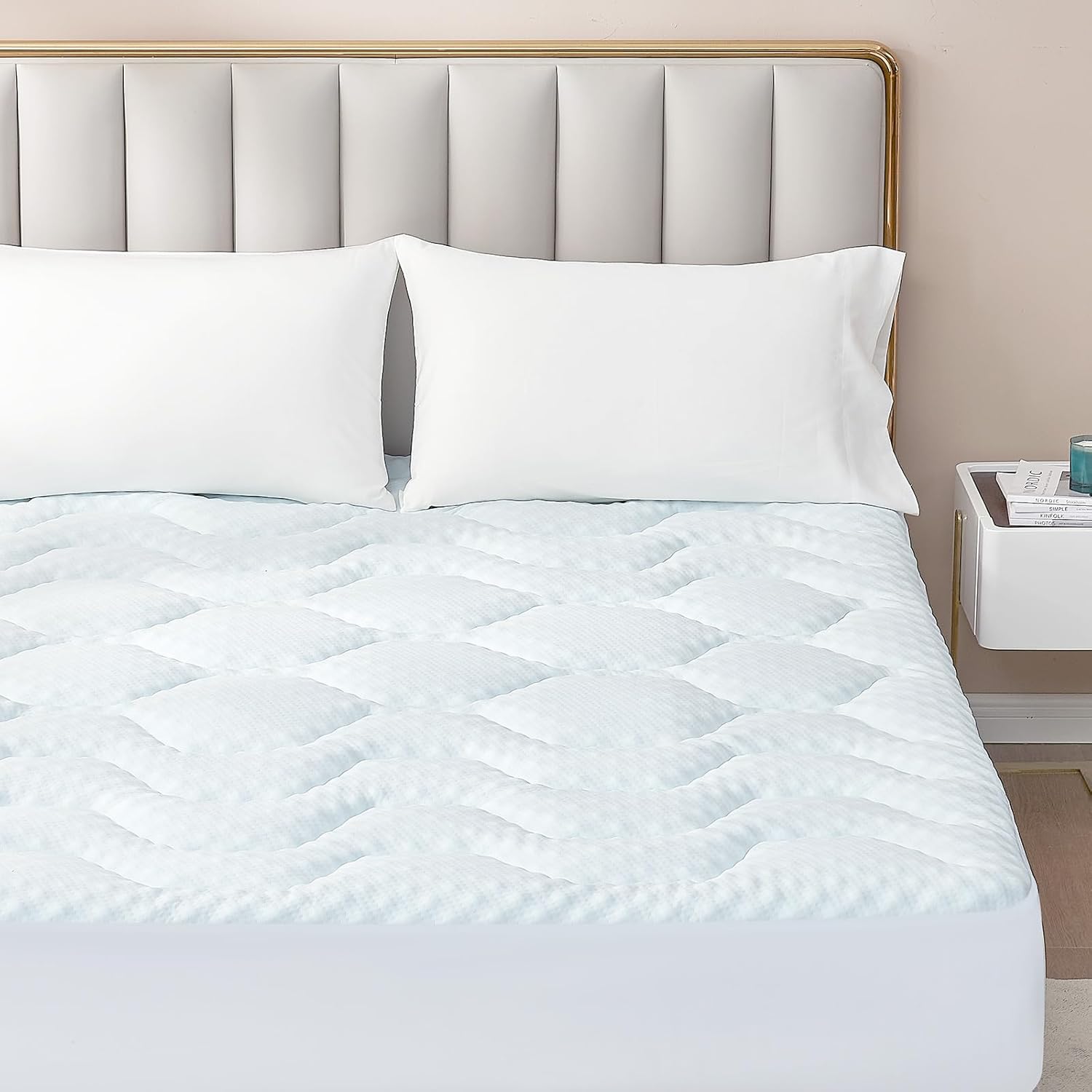 EHEYCIGA - Surmatelas mémoire de forme 90x190 - poche profonde - rafraîchissant