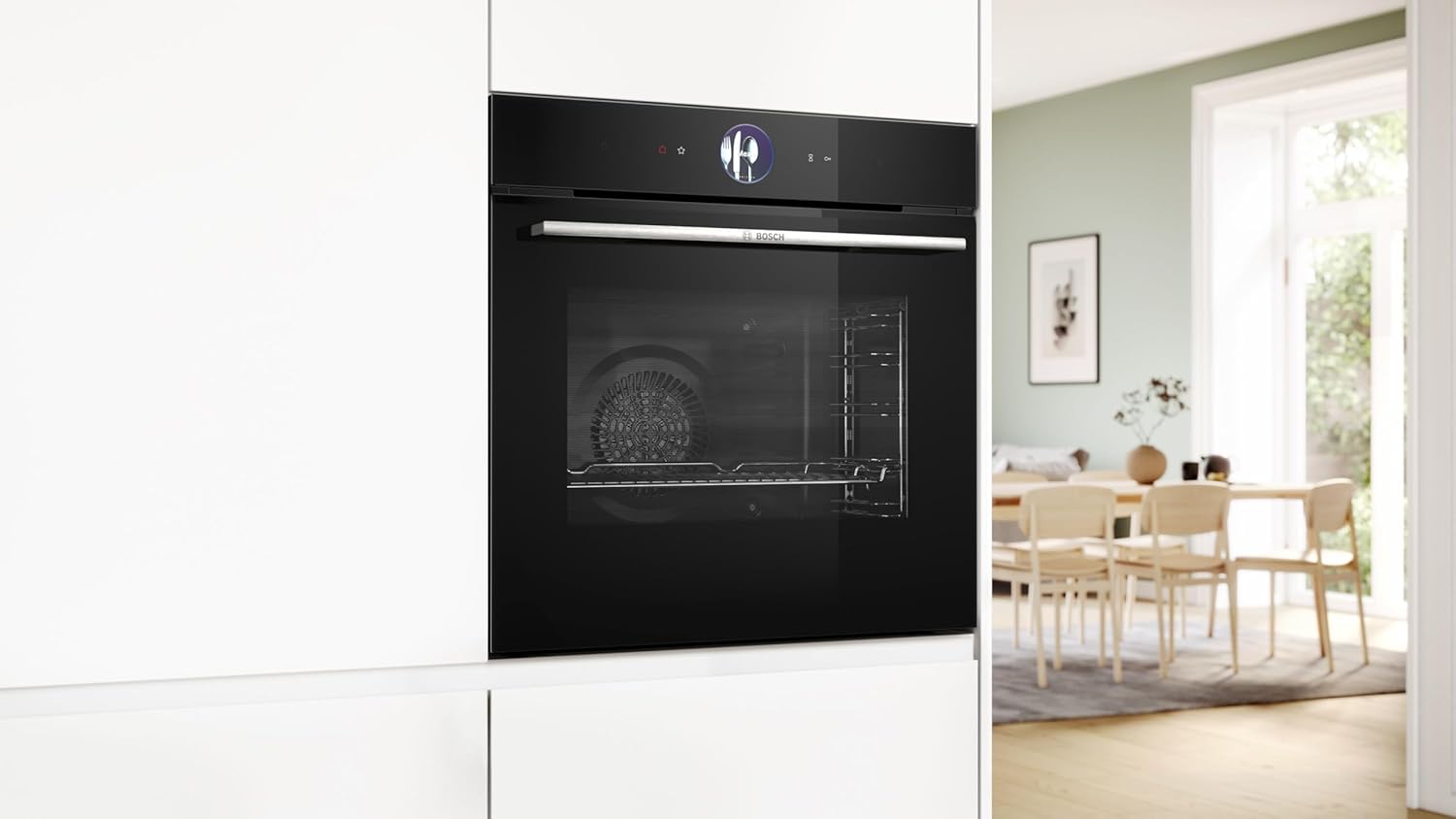 Bosch - Four encastrable Série 8 - noir - multifonction, grande capacité, HRG7764B1