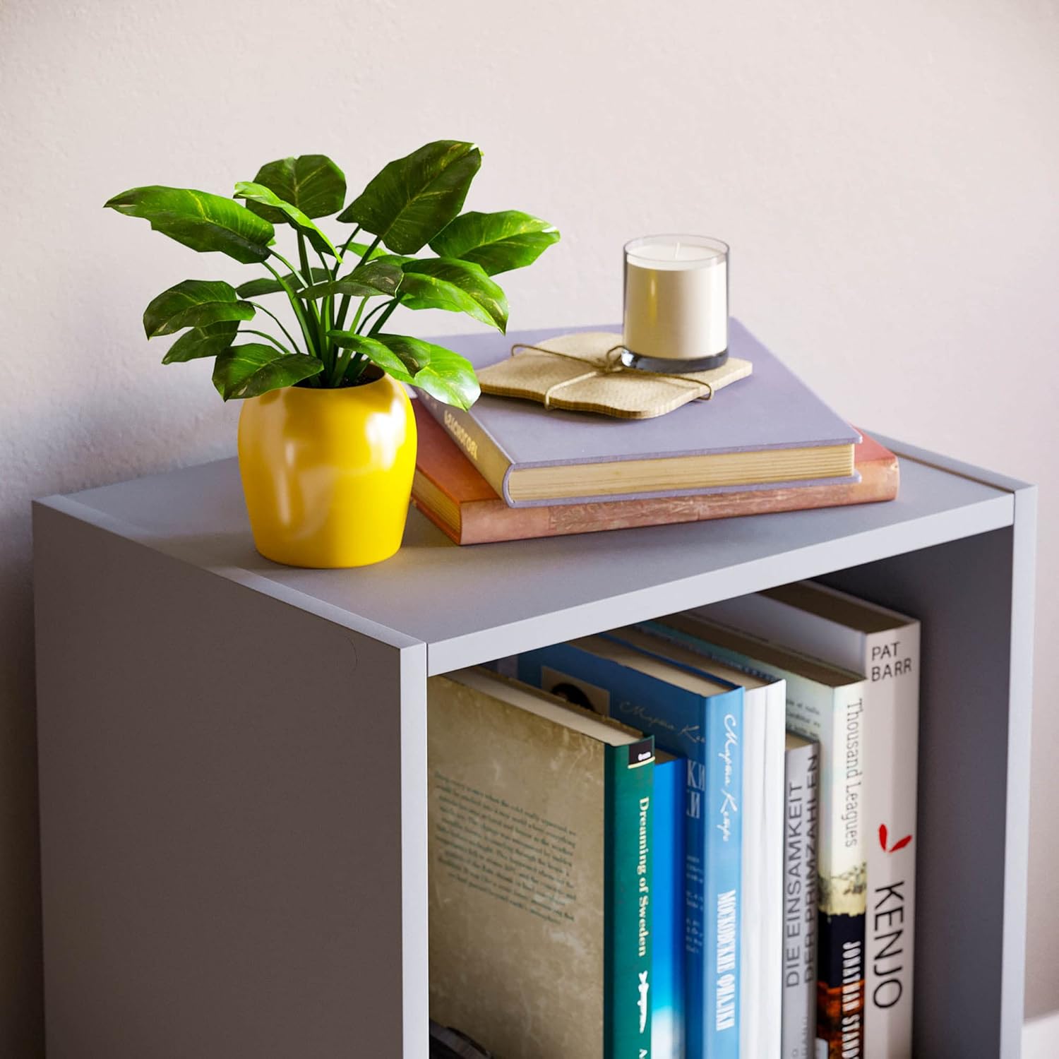Vida Designs - Oxford 2 niveaux - 54x32x24cm - Bibliothèque moderne, gris