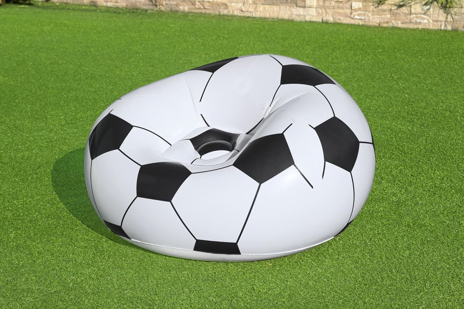 Bestway - fauteuil gonflable ballon foot - 114x112x66 cm - confortable - 75010
