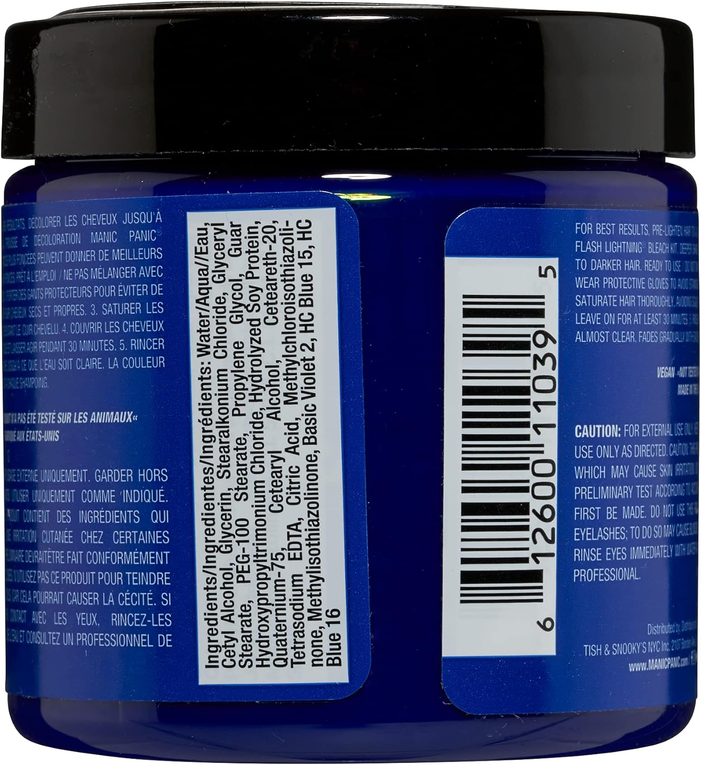 Manic Panic - semi-permanent Rockabilly Blue - couleur intense, tenue longue