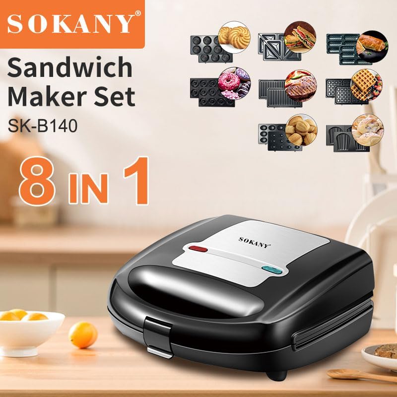 Sokany - 8-IN-1 multifonction - 750W - 8 plaques, facile à nettoyer, SOKANY8IN1