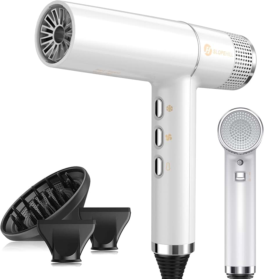 Slopehill - Sèche-cheveux pro, 268g, moteur sans balais, 2000W, Oxy Active