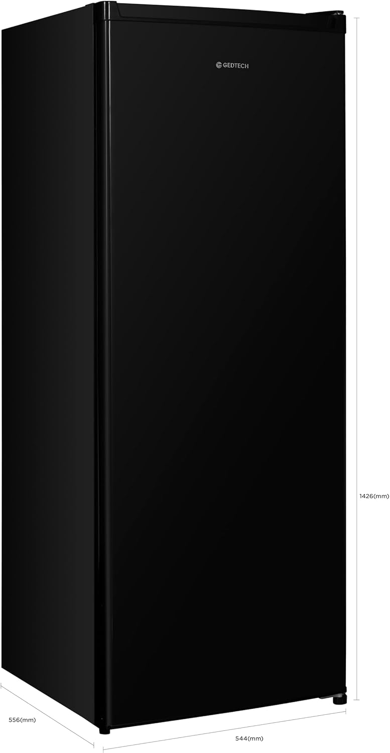 GEDTECH - Réfrigérateur simple, 230L, Classe E, porte noire, GSP230BL
